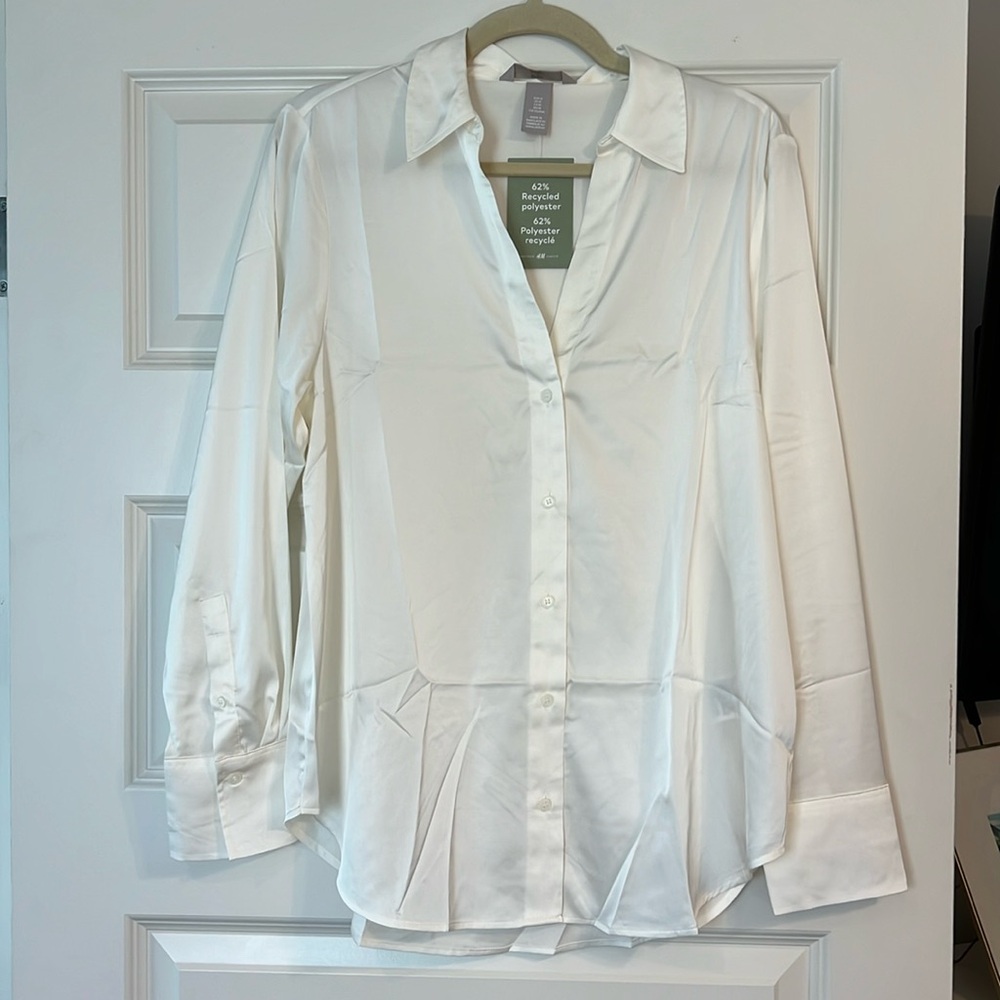NWT H&M Off White Button Down